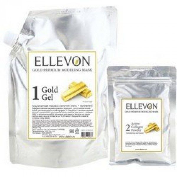 Фото #1: Gold Modeling Mask (1000ml.+ 100ml.) - Альгинатная маска премиум с золотом (гель + коллаген)